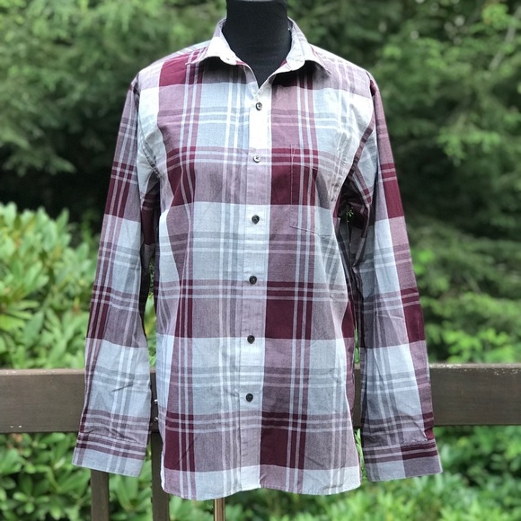 Van Heusen Plaid Cotton Shirt 15.5 Neck - Picture 1 of 7